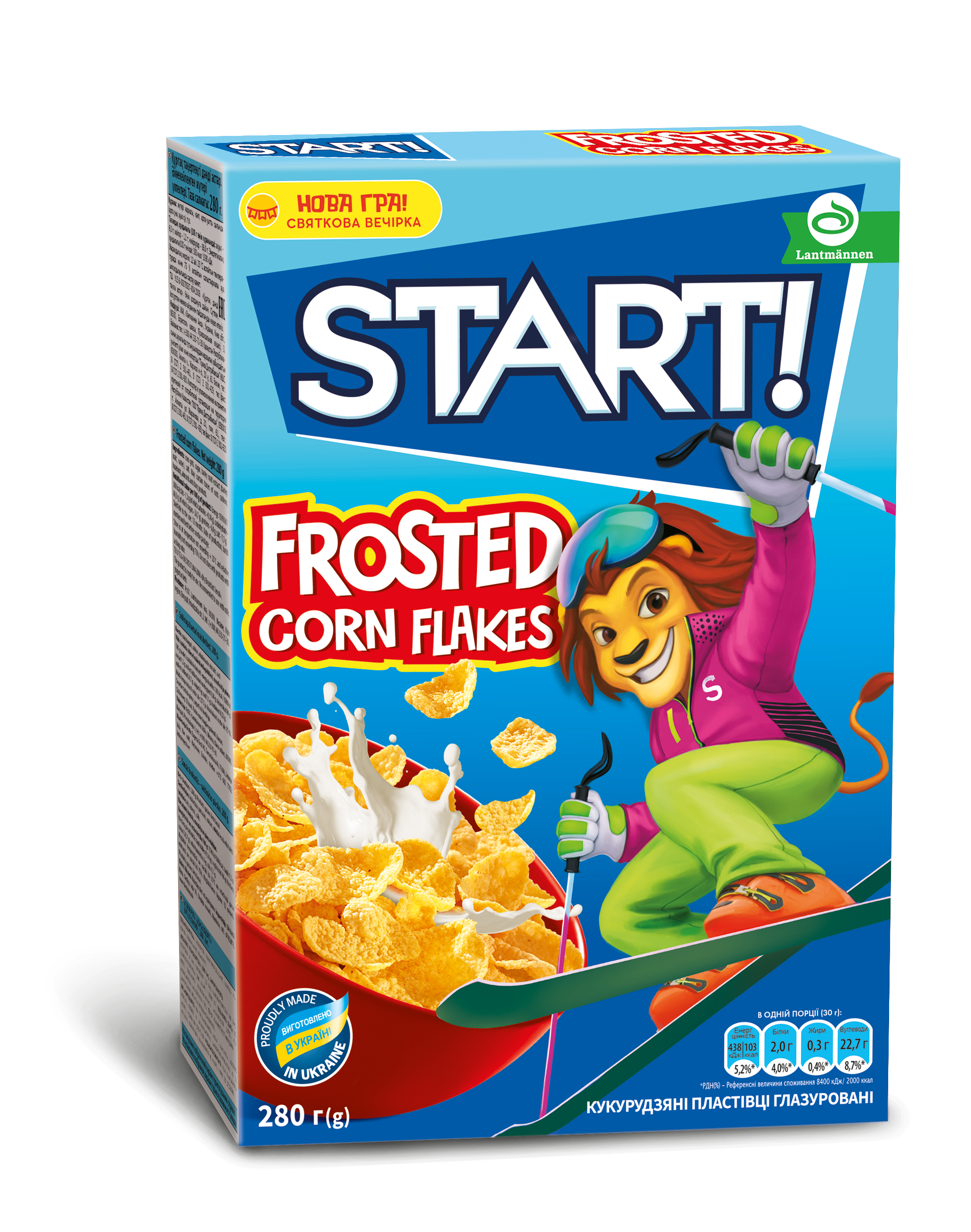 Готовий зерновий сніданок кукурудзяні пластівці глазуровані Start