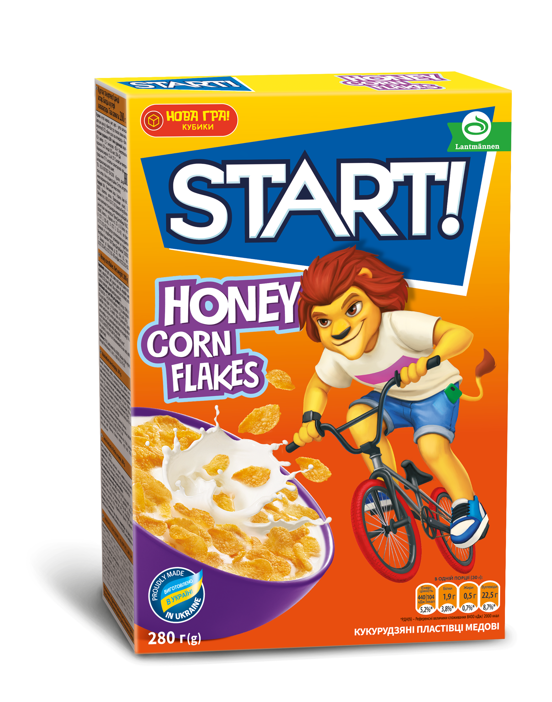 Готовий зерновий сніданок кукурудзяні пластівці медові Start
